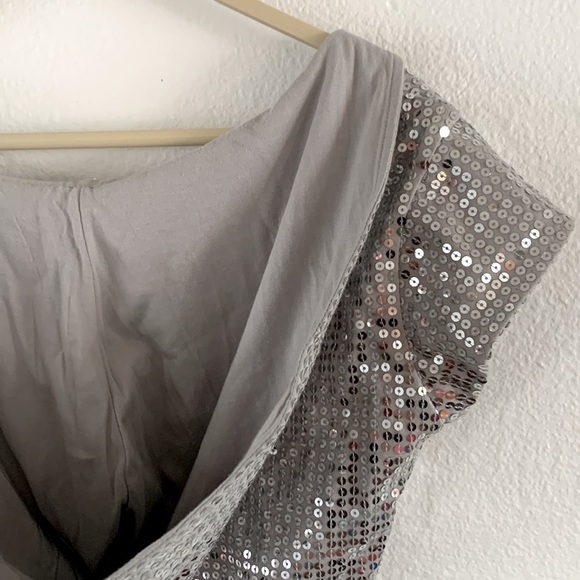 Free People Silver Sequin Cropped Hooded Shrug - Picture 5 of 13